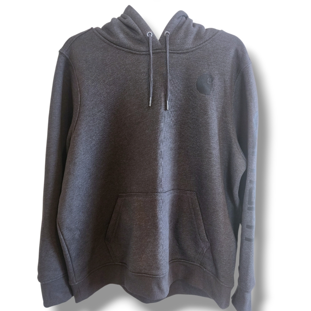 Carhartt Womens Gray Relaxed Fit Logo Hoodie XL
